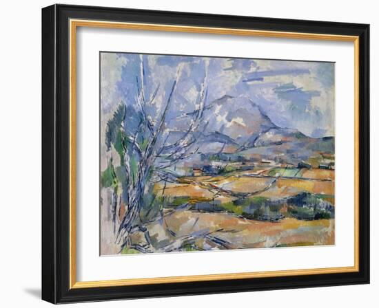 Montagne Sainte-Victoire, 1890-95-Paul Cézanne-Framed Giclee Print