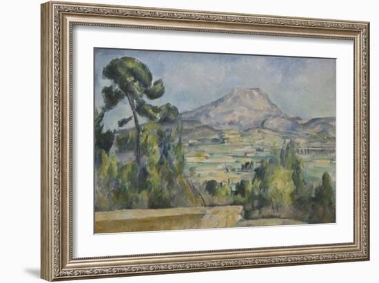 Montagne Sainte-Victoire, C. 1890-Paul Cézanne-Framed Giclee Print