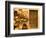 Montalcino, Basket Seller and Wall, Tuscany, Italy-Walter Bibikow-Framed Premium Photographic Print