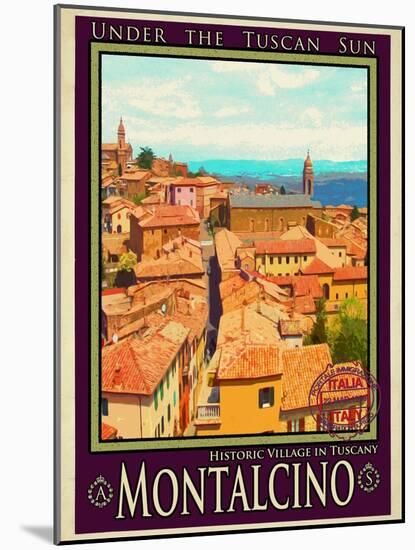 Montalcino Tuscany 1-Anna Siena-Mounted Giclee Print