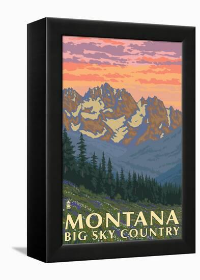 Montana - Big Sky Country - Spring Flowers, c.2008-Lantern Press-Framed Stretched Canvas