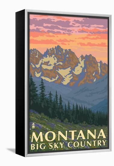 Montana - Big Sky Country - Spring Flowers, c.2008-Lantern Press-Framed Stretched Canvas