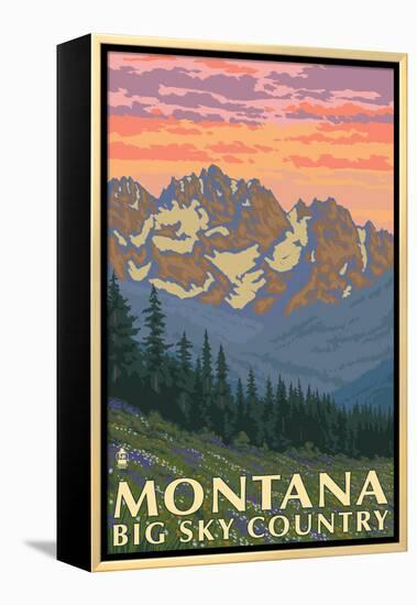 Montana - Big Sky Country - Spring Flowers, c.2008-Lantern Press-Framed Stretched Canvas