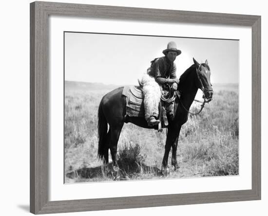 Montana: Cowboy, 1904-Laton Alton Huffman-Framed Photographic Print