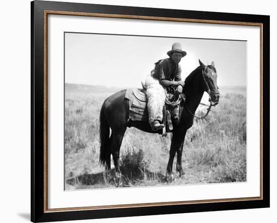 Montana: Cowboy, 1904-Laton Alton Huffman-Framed Photographic Print