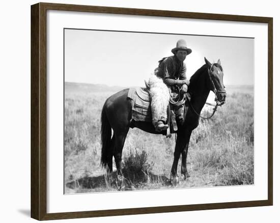 Montana: Cowboy, 1904-Laton Alton Huffman-Framed Photographic Print