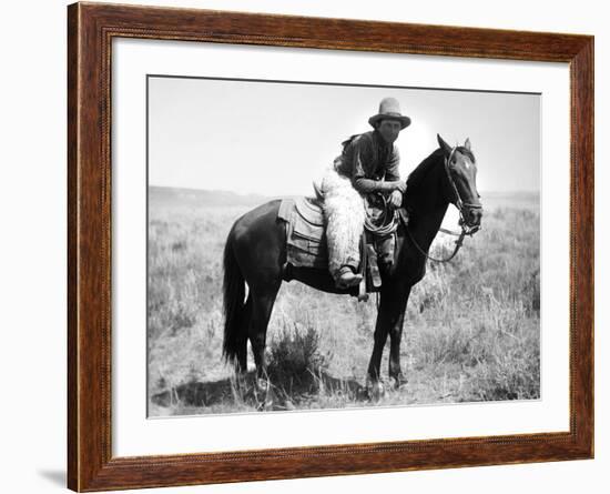 Montana: Cowboy, 1904-Laton Alton Huffman-Framed Photographic Print