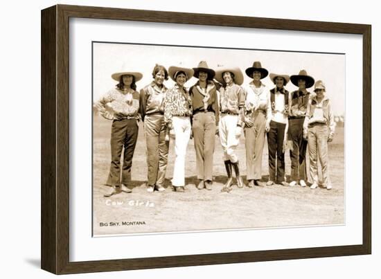 Montana Cowgirls-null-Framed Art Print