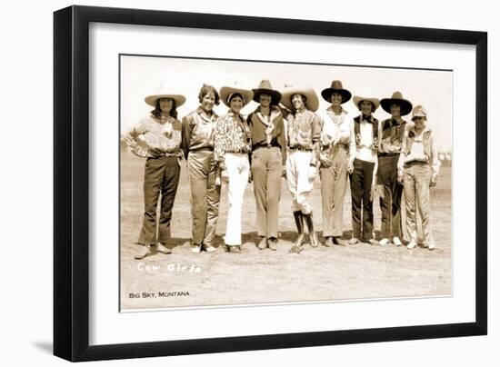 Montana Cowgirls-null-Framed Art Print