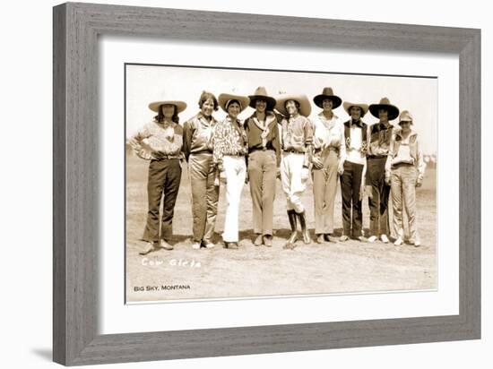 Montana Cowgirls-null-Framed Premium Giclee Print