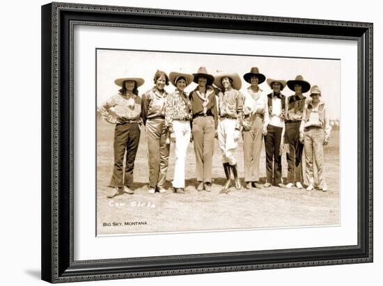 Montana Cowgirls-null-Framed Premium Giclee Print