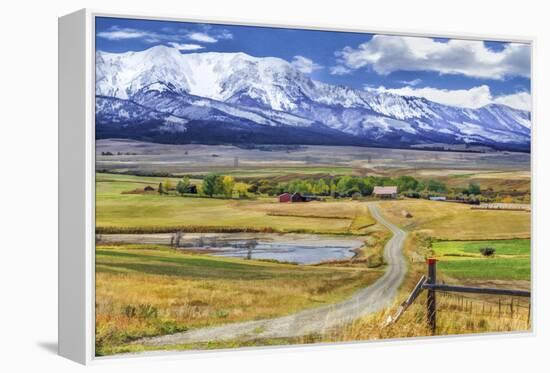 Montana Farm (Watercolor)-Galloimages Online-Framed Premier Image Canvas