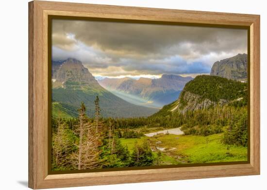 Montana, Glacier National Park, Logan Pass. Sunrise on Mountain Landscape-Jaynes Gallery-Framed Premier Image Canvas