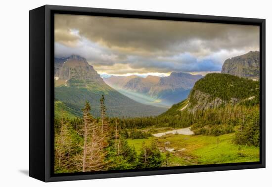 Montana, Glacier National Park, Logan Pass. Sunrise on Mountain Landscape-Jaynes Gallery-Framed Premier Image Canvas