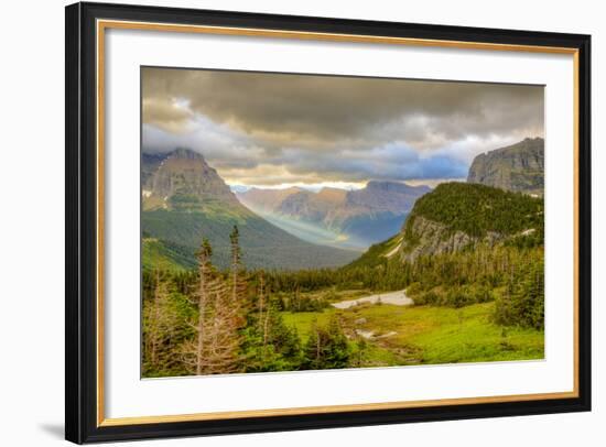 Montana, Glacier National Park, Logan Pass. Sunrise on Mountain Landscape-Jaynes Gallery-Framed Photographic Print