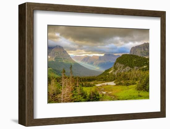 Montana, Glacier National Park, Logan Pass. Sunrise on Mountain Landscape-Jaynes Gallery-Framed Photographic Print