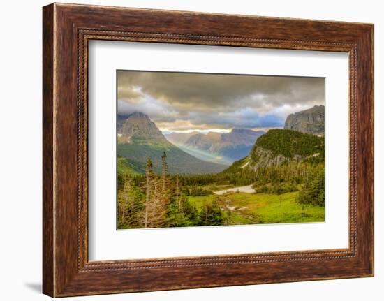 Montana, Glacier National Park, Logan Pass. Sunrise on Mountain Landscape-Jaynes Gallery-Framed Photographic Print