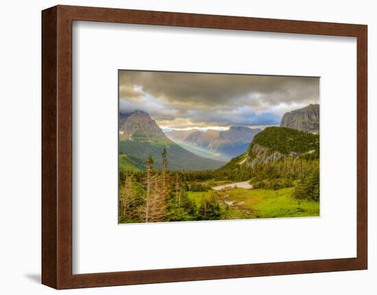 Montana, Glacier National Park, Logan Pass. Sunrise on Mountain Landscape-Jaynes Gallery-Framed Photographic Print