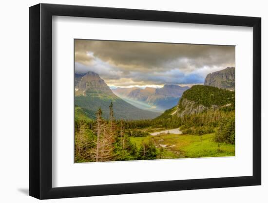 Montana, Glacier National Park, Logan Pass. Sunrise on Mountain Landscape-Jaynes Gallery-Framed Photographic Print
