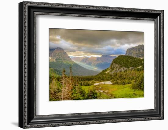 Montana, Glacier National Park, Logan Pass. Sunrise on Mountain Landscape-Jaynes Gallery-Framed Photographic Print