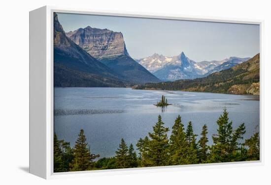 Montana, Glacier NP, Wild Goose Island Seen from Going-To-The-Sun Road-Rona Schwarz-Framed Premier Image Canvas