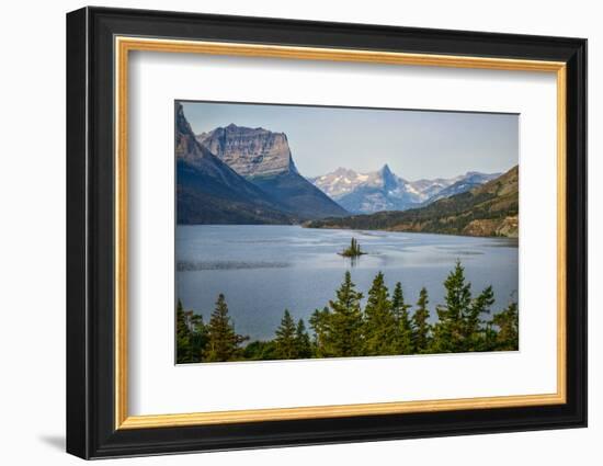 Montana, Glacier NP, Wild Goose Island Seen from Going-To-The-Sun Road-Rona Schwarz-Framed Photographic Print