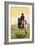 Montana, Last Best Place, Cowboy on Horseback-Lantern Press-Framed Art Print