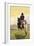 Montana, Last Best Place, Cowboy on Horseback-Lantern Press-Framed Art Print