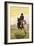 Montana, Last Best Place, Cowboy on Horseback-Lantern Press-Framed Art Print