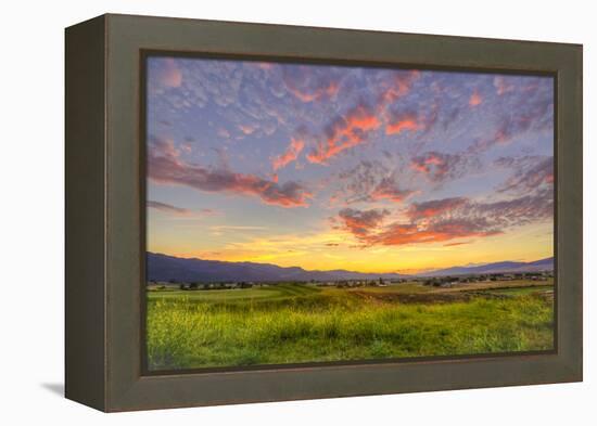 Montana, Missoula. Sunset on Ranch Club Golf Course-Jaynes Gallery-Framed Premier Image Canvas