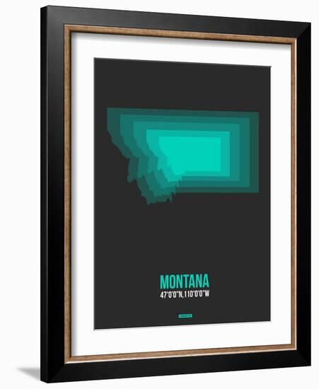 Montana Radiant Map 5-NaxArt-Framed Art Print