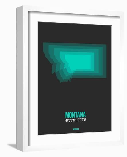 Montana Radiant Map 5-NaxArt-Framed Art Print