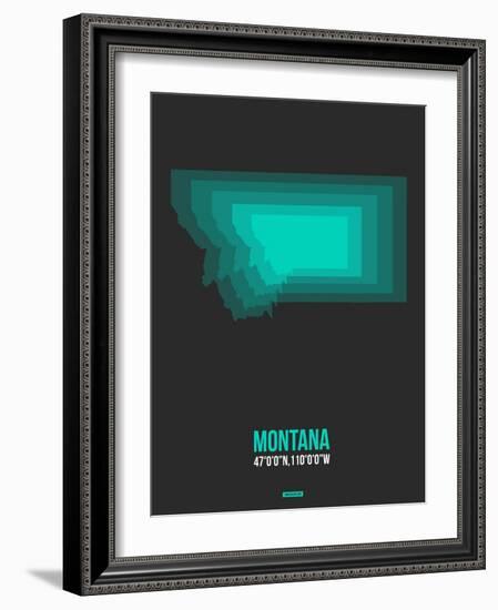 Montana Radiant Map 5-NaxArt-Framed Art Print