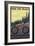 Montana - Ride the Trails-Lantern Press-Framed Art Print