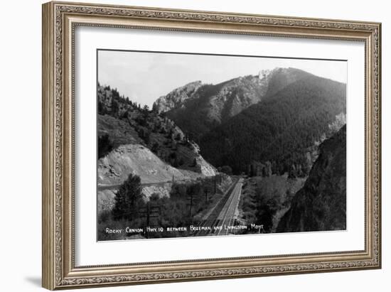 Montana - Rocky Canyon between Bozeman and Livingston-Lantern Press-Framed Art Print