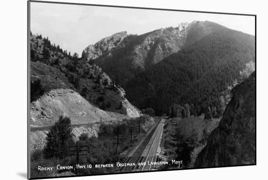 Montana - Rocky Canyon between Bozeman and Livingston-Lantern Press-Mounted Art Print