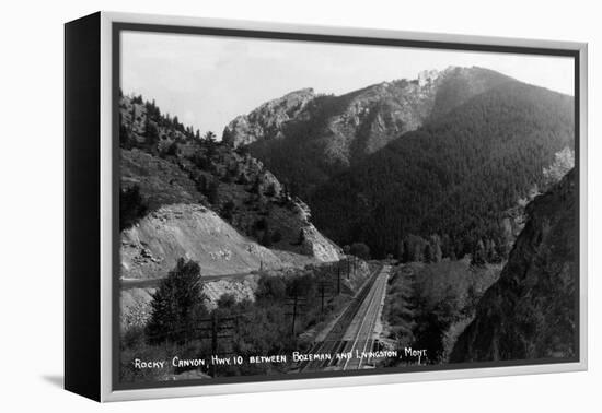 Montana - Rocky Canyon between Bozeman and Livingston-Lantern Press-Framed Stretched Canvas