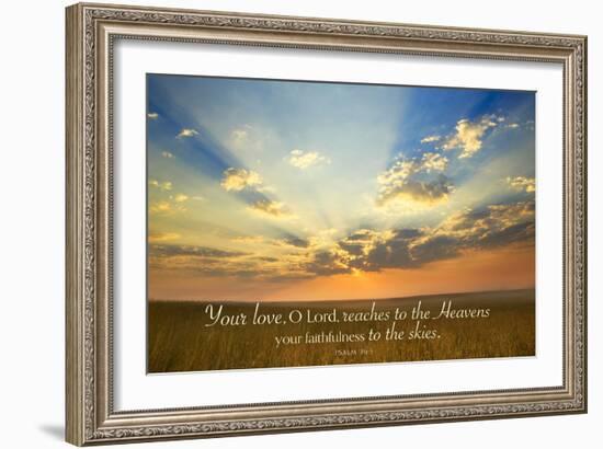 Montana Sunrise (Your love, O Lord...)-Jason Savage-Framed Art Print