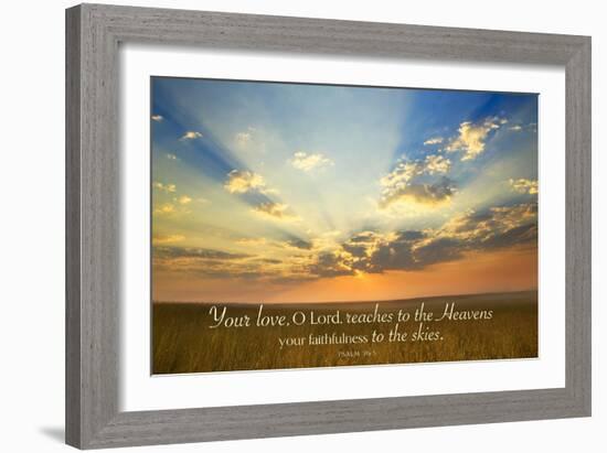 Montana Sunrise (Your love, O Lord...)-Jason Savage-Framed Art Print