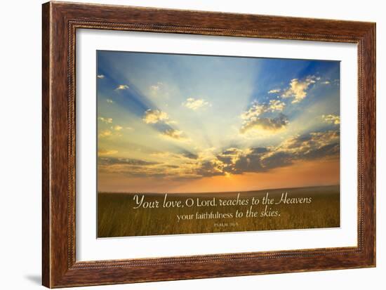 Montana Sunrise (Your love, O Lord...)-Jason Savage-Framed Art Print