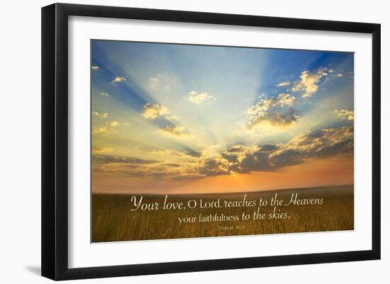 Montana Sunrise (Your love, O Lord...)-Jason Savage-Framed Art Print