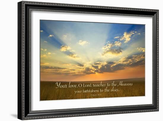 Montana Sunrise (Your love, O Lord...)-Jason Savage-Framed Art Print