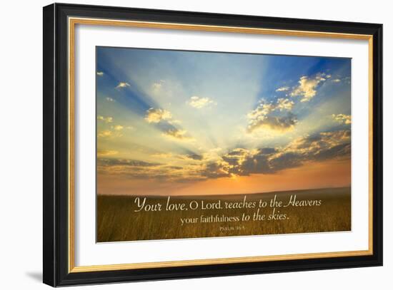 Montana Sunrise (Your love, O Lord...)-Jason Savage-Framed Art Print