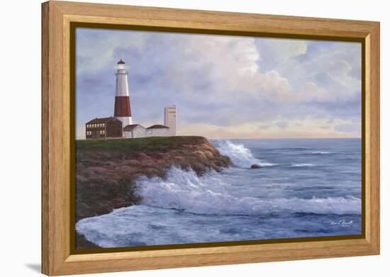 Montauk Lighthouse-Diane Romanello-Framed Stretched Canvas