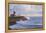 Montauk Lighthouse-Diane Romanello-Framed Stretched Canvas