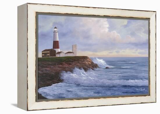 Montauk Lighthouse-Diane Romanello-Framed Stretched Canvas