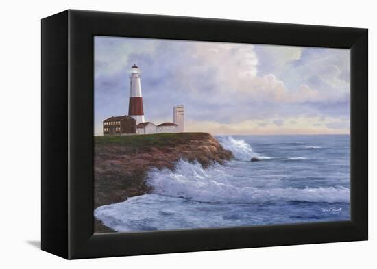 Montauk Lighthouse-Diane Romanello-Framed Stretched Canvas