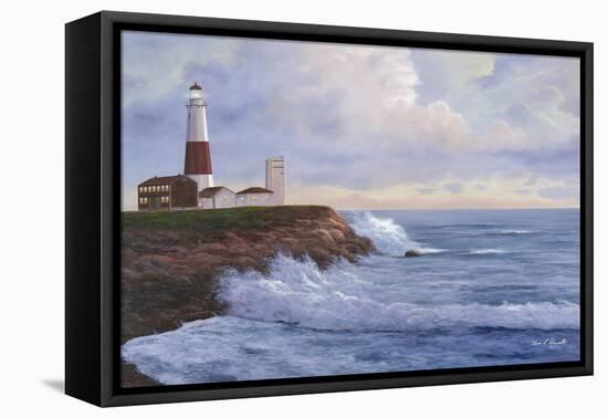 Montauk Lighthouse-Diane Romanello-Framed Stretched Canvas