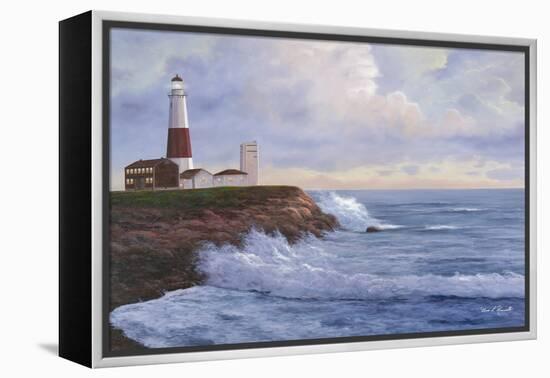 Montauk Lighthouse-Diane Romanello-Framed Stretched Canvas