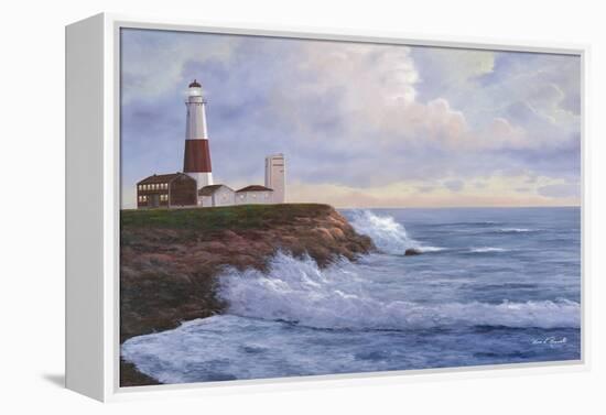 Montauk Lighthouse-Diane Romanello-Framed Stretched Canvas